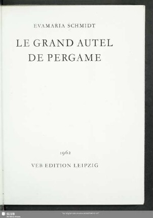 Le grand Autel de Pergame