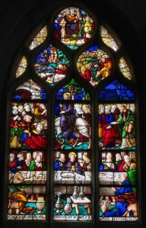 Frankreich. Haute Normandie. Seine Maritime. Villequier. Eglise. Dorfkirche. Glasfenster 16 Jahrhundert