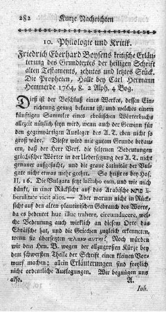 10. Philologie und Kritik.
