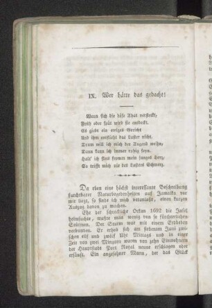 IX. Wer hätte das gedacht!
