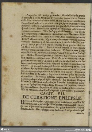 Caput VII. De Curatione Epilepsiae