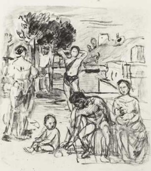 Idylle II (Sechs Figuren in idealer Landschaft)
