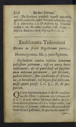 Notata in sextâ digestorum parte.