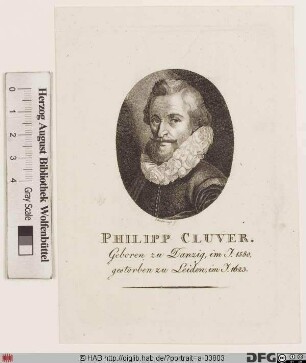 Bildnis Philipp Clüver (lat. Cluverius)
