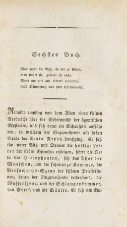 Sechstes Buch