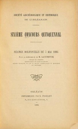 Concours quinquennal. 6. 1895