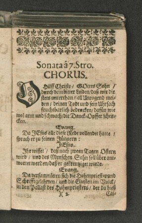 Passio Jesu Christi, Wie es der heilige Evangelist Matthaeus beschreibet.
