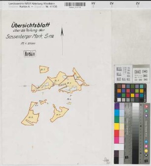 Sassenberg (Sassenberg), Teilung der Sassenberger Mark, Übersichtskarte