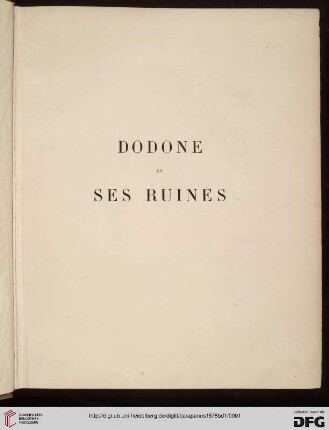 Band 1: Dodone et ses ruines: Texte
