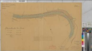 Ems Kanalisierung Blatt 7 Strecke Haren Herstellung der Staustufe Hilter Stromkarte von km 25,9 - km 27,8 Gem. Haren, Altenharen, Landegge, Emen 1891 1 : 2000 55 x 93 kol. Zeichnung A. Franke, Wasserbauinspektor Wasser- und Schiffahrtsdirektion Münster
