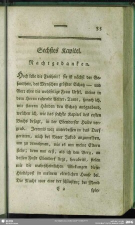 Sechstes Kapitel. Nachtgedanken