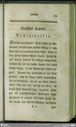 Sechstes Kapitel. Nachtgedanken