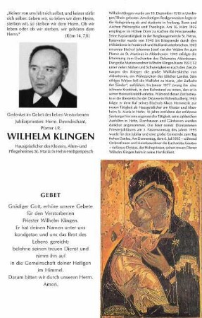 Klingen, Wilhelm