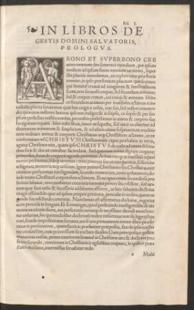 In Libros De Gestis Domini Salvatoris, Prologus.