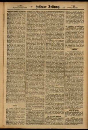 Zweite Ausgabe vom Donnerstag, den 07. August 1913.
