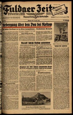 Ausgabe vom Montag, den 27. Juli 1942.