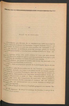 III - Relato de un prisionero