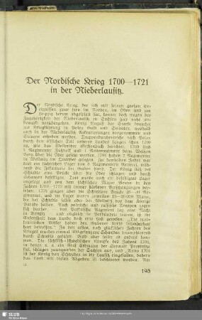 Der Nordische Krieg 1700 - 1721 in der Niederlausitz