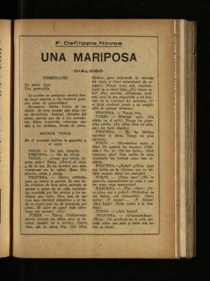 Una mariposa : Diálogo