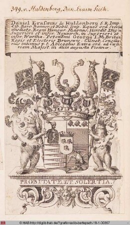 Wappen des Daniel Erasmus von Huldeberg