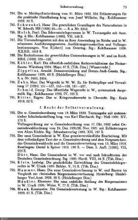 f. Recht der Selbstverwaltung