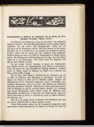 Stellungskämpfe in Flandern ...