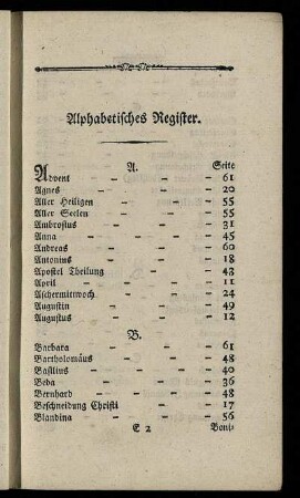 Alphabetisches Register.