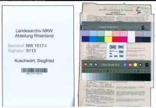 Entnazifizierung Siegfried Kuschwart , geb. 08.05.1916 (Reparaturschlosser)