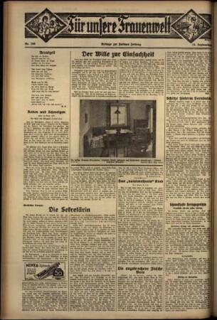 Zweite Ausgabe vom Mittwoch, den 11. September 1935.