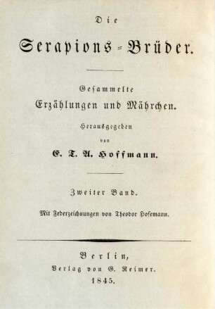 Bd. 2: E. T. A. Hoffmann's gesammelte Schriften