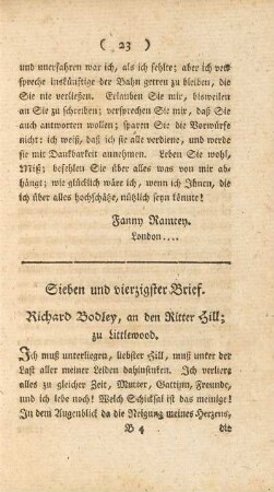 Sieben und vierzigster Brief
