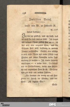 Zwölfter Brief.