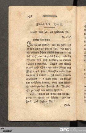 Zwölfter Brief.