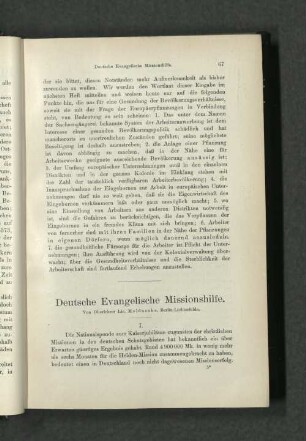 Deutsche Evangelische Missionshilfe.