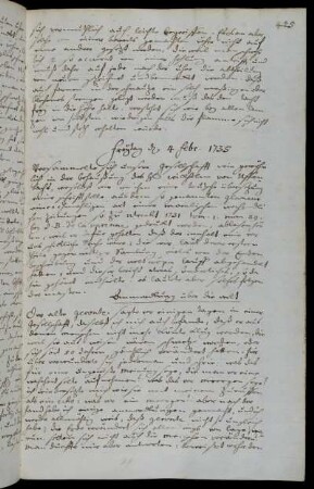 Freytag d 4 febr. 1735