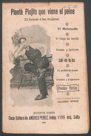 [Fotografía de] Silverio Manco