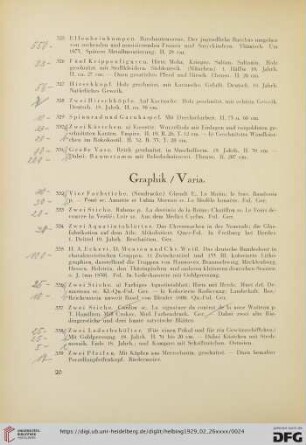 Graphik / Varia (Nr. 332-343)
