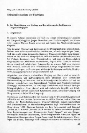 43-58, Kriminelle Karrieren des Süchtigen