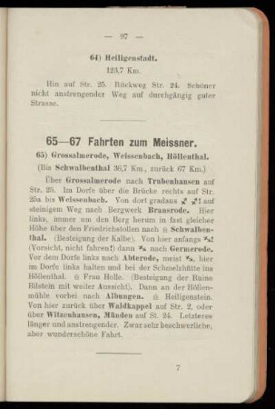 65) Grossalmerode, Weissenbach, Höllenthal