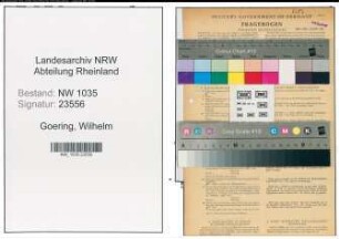 Entnazifizierung Wilhelm Goering , geb. 20.02.1886 (Bergbauangestellter)
