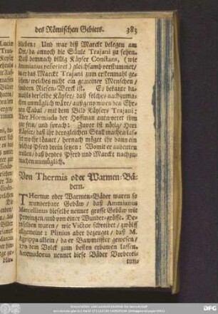 Von Thermis oder Warmen-Bädern.
