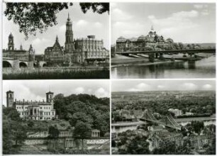 Dresden. Hofkirche, Rat des Bezirkes., Pionier-Palast, Blaues Wunder