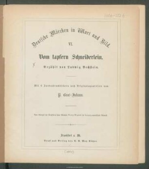 Vom tapfern Schneiderlein