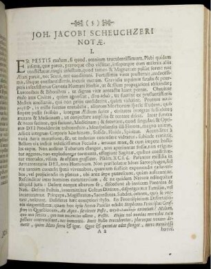 Joh. Jacobi Scheuchzeri Notae.