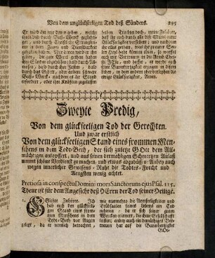 295-296, Pretiosa in conspectu Domini mors Sanctorum ...