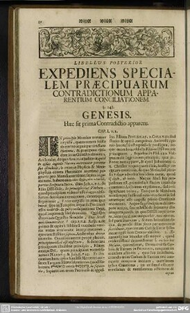 Libellus Posterior Expediens Specialem Praecipuarum Contradictionum Apparentium Conciliationem