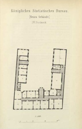 Königliches Statistisches Bureau. [Neues Gebäude]. 1tes Stockwerk