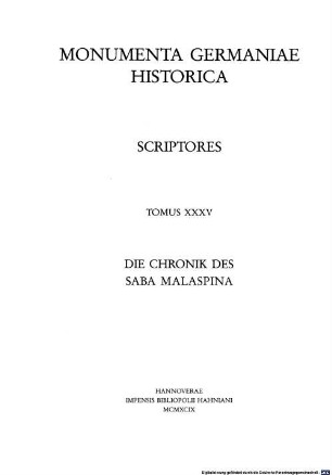 Die Chronik des Saba Malaspina