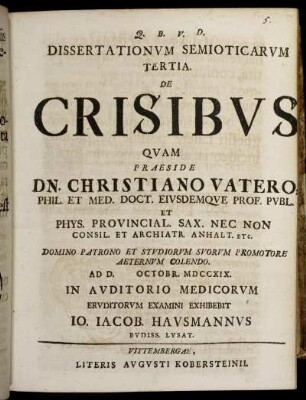 3: De Crisibus