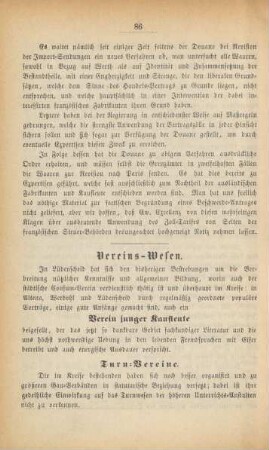 Vereins-Wesen.